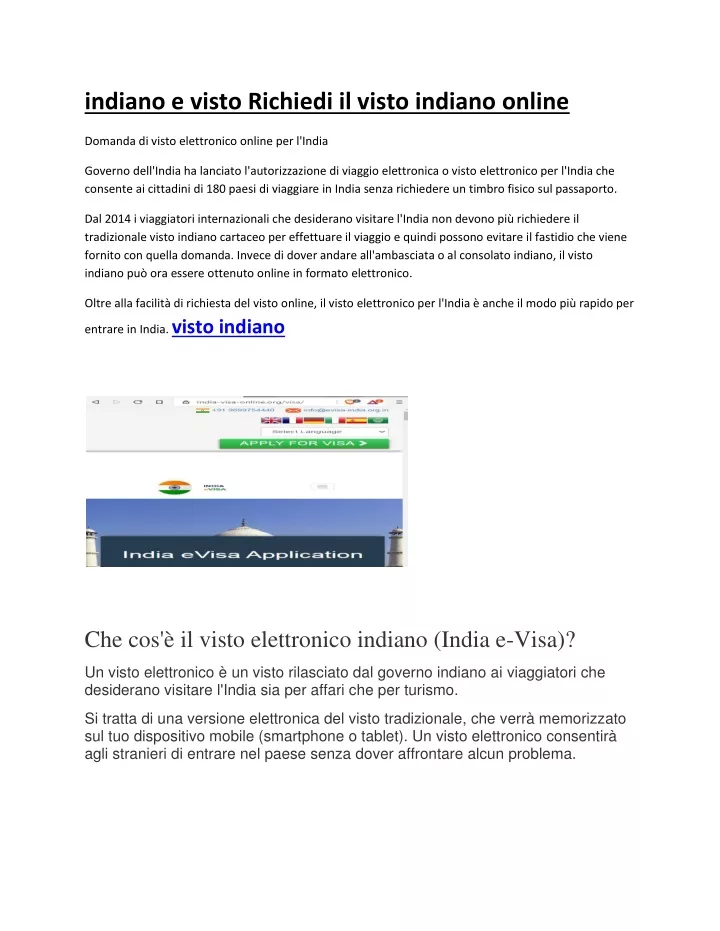 indiano e visto richiedi il visto indiano online