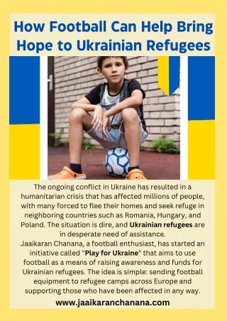 How Football Can Help Bring Hope to Ukrainian Refugees