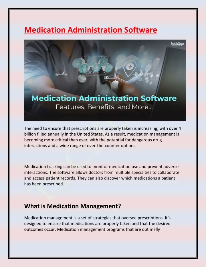 medication administration software
