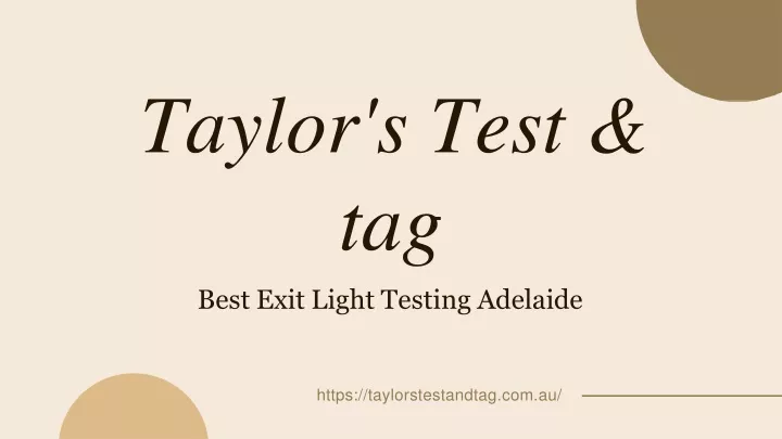taylor s test tag