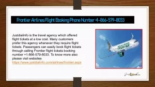 Frontier Airlines Flight Booking Phone Number  1-866-579-8033