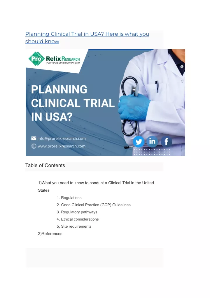planning clinical trial in usa here is what