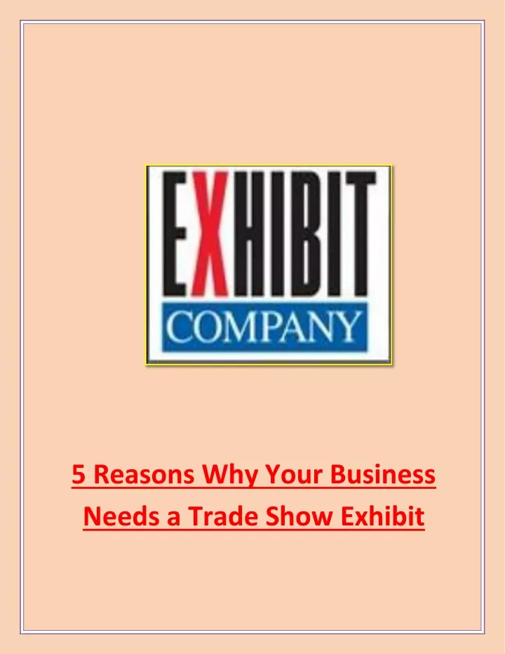 5 reasons why your business needs a trade show