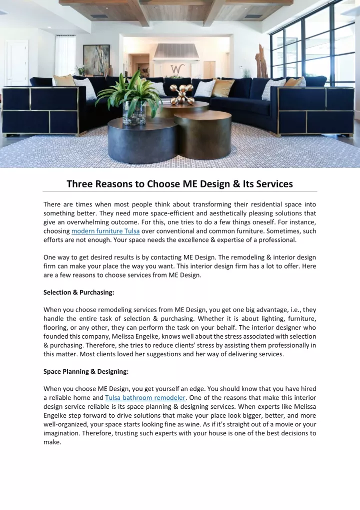 three reasons to choose me design its services