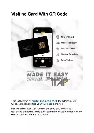 visiting card with qr code