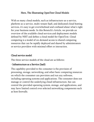 here the here the illustrating opentext cloud