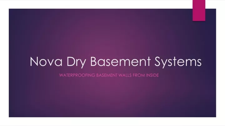 nova dry basement systems