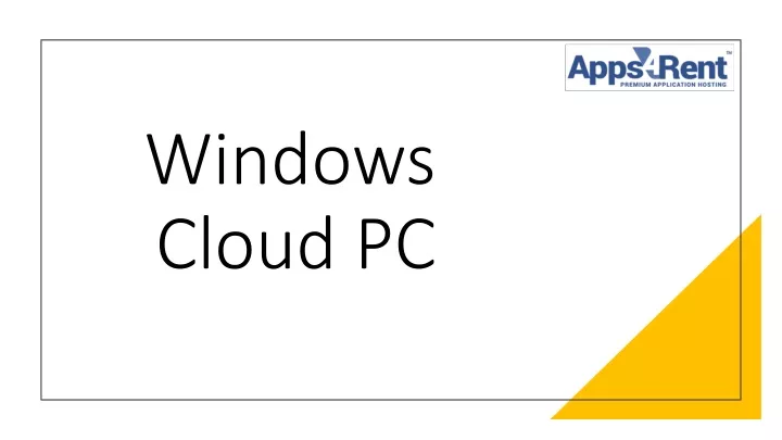 windows cloud pc