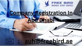 Company Registration In Abu Dhabi