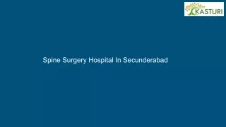 Spine Surgery Hospital In Secunderabad