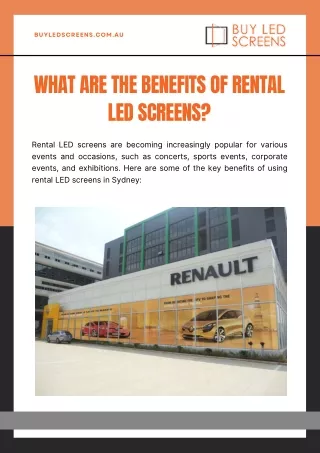 What Are the Benefits of Rental Led Screens?