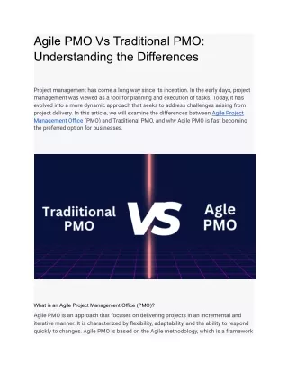 Agile PMO Vs Traditional PMO_ Understanding the Differences