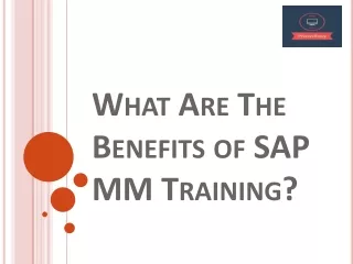 What Are The Benefits of SAP MM Training