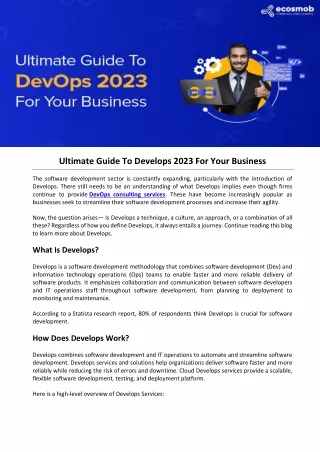 Ultimate Guide To Develops 2023 For Your Business