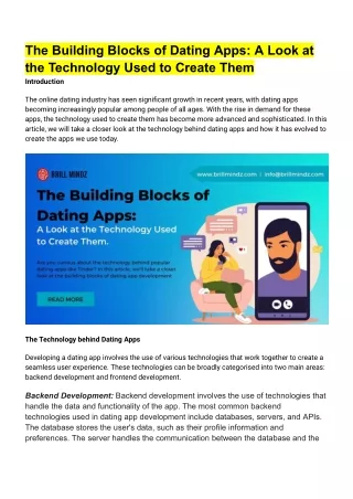 the building blocks of dating apps a look