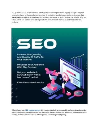 The Role of SEO to Design a Website in a Digital Marketing Agency.