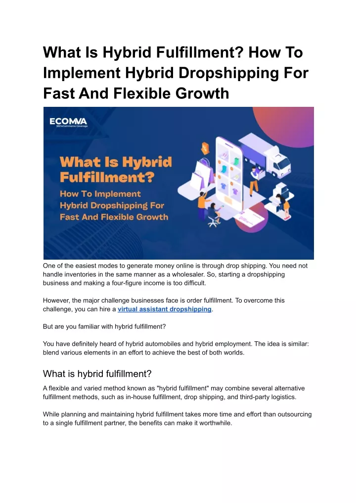 what is hybrid fulfillment how to implement