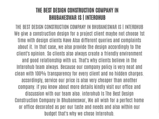 the best design construction company