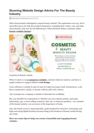 stunning website design advice for the beauty