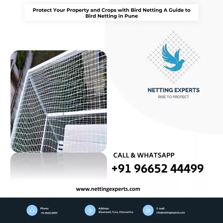 protect your property and crops with bird netting