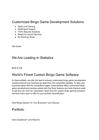 customized bingo game development solutions