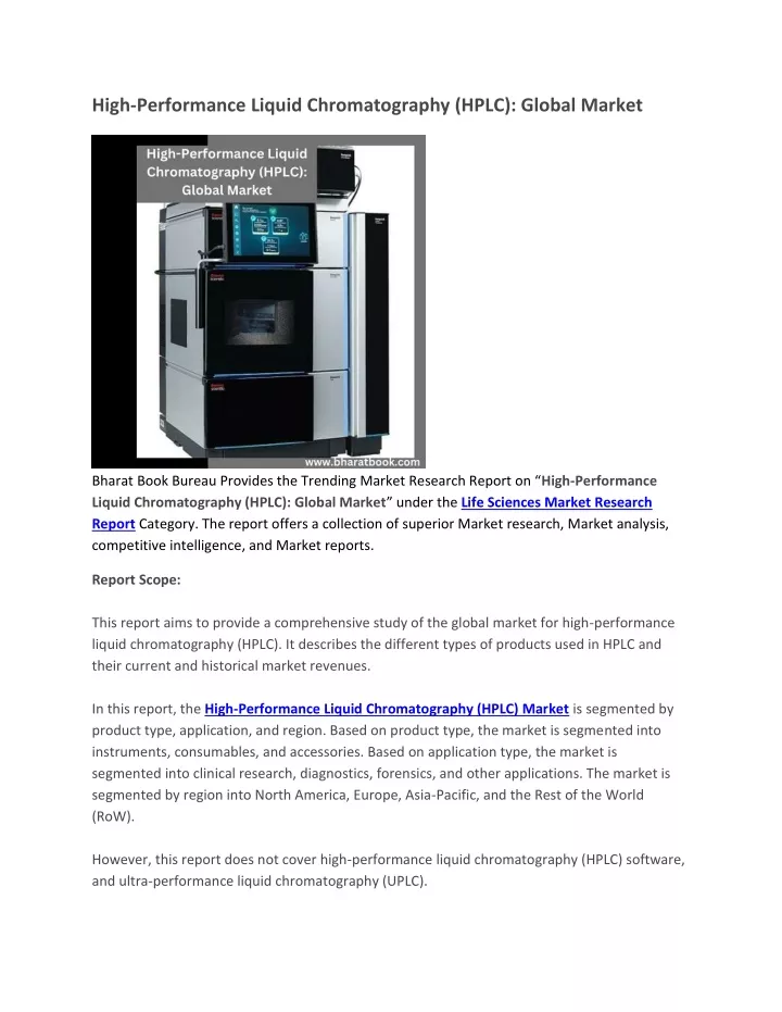 PPT - High-Performance Liquid Chromatography (HPLC), Global Market ...