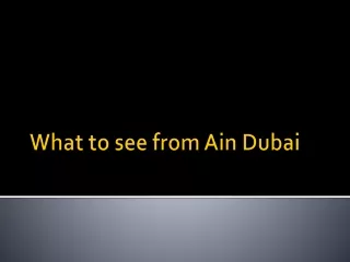 what to see from ain dubai