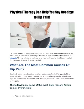 physicaltherapycanhelpyousaygoodbye tohippain