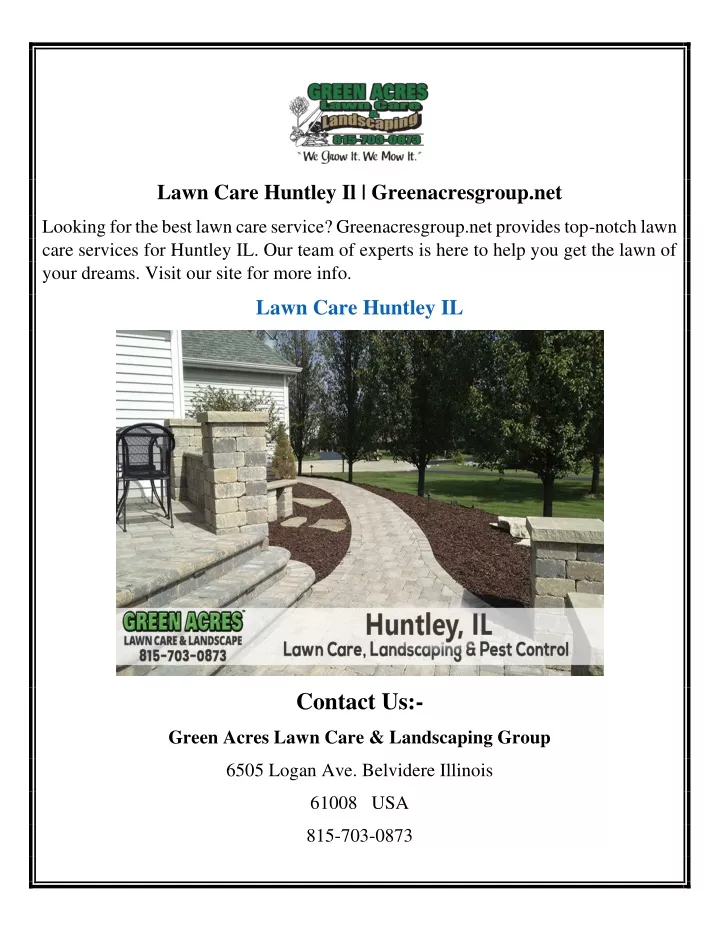 lawn care huntley il greenacresgroup net