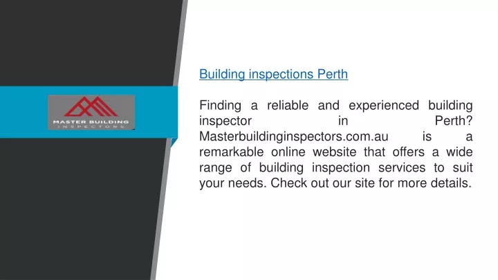 building inspections perth finding a reliable