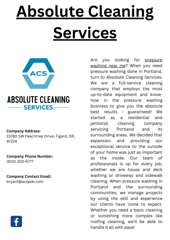 absolute cleaning services