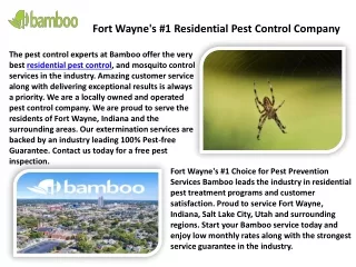 Best Residential Pest Control - Fort Wayne Pest Control Company