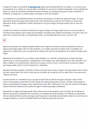 Cerrajería de emergencia ¿Lo cubre el seguro de hogar?