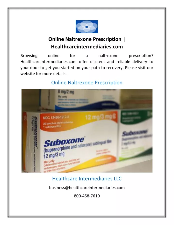 online naltrexone prescription