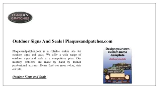outdoor signs and seals plaquesandpatches com