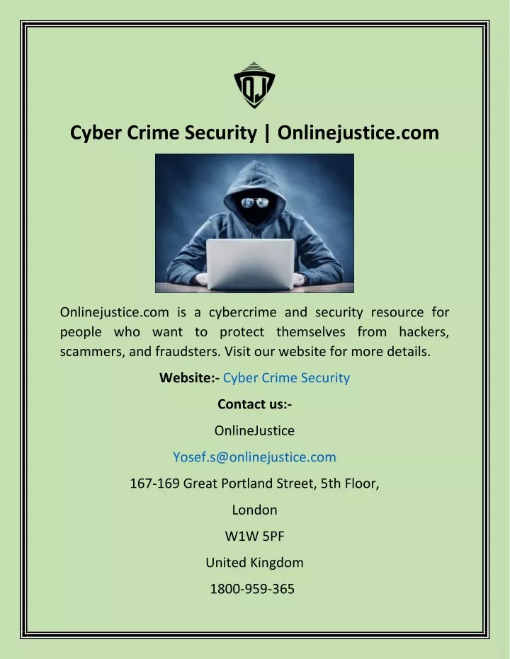 cyber crime security onlinejustice com