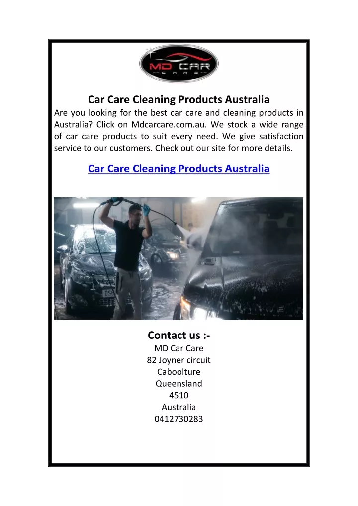 car care cleaning products australia