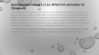 quickbooks error 12152 effective methods to terminate