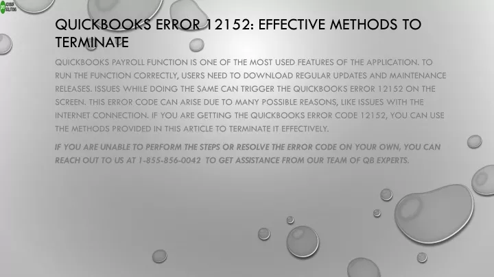 quickbooks error 12152 effective methods to terminate