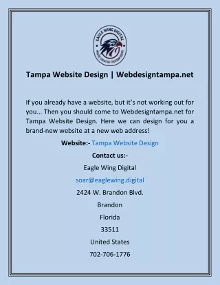 Tampa Website Design  Webdesigntampa.net