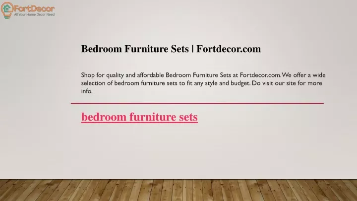 bedroom furniture sets fortdecor com shop