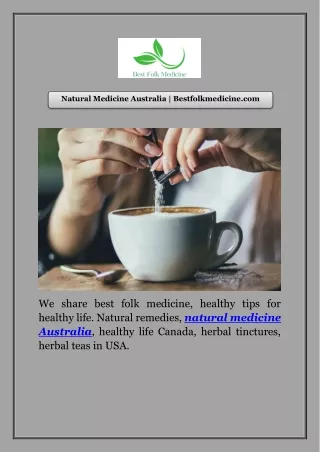 Natural Medicine Australia | Bestfolkmedicine.com