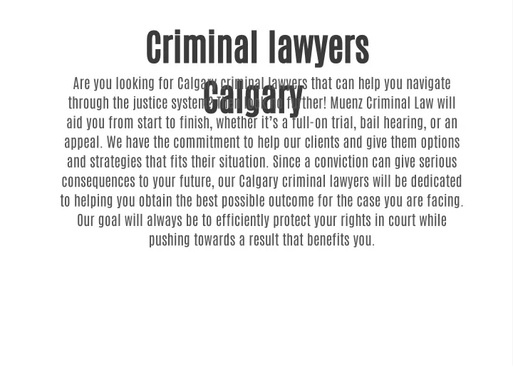 criminal lawyers calgary aid you from start