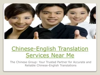 Chinese-English Translation Services Near Me