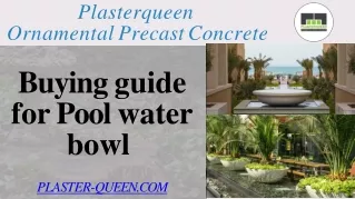 Buying guide for Pool water bowl - Plasterqueen Ornamental Precast Concrete