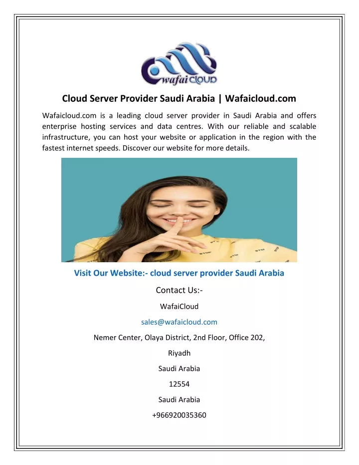 cloud server provider saudi arabia wafaicloud com