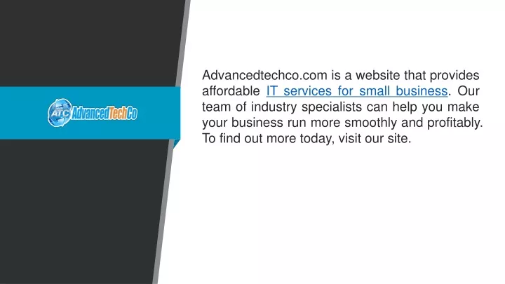 advancedtechco com is a website that provides