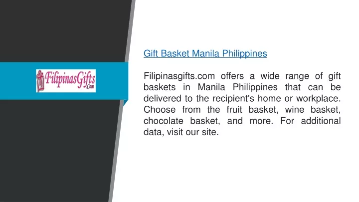 gift basket manila philippines filipinasgifts