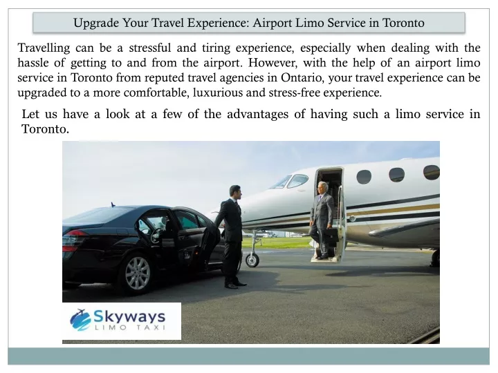 upgrade your travel experience airport limo