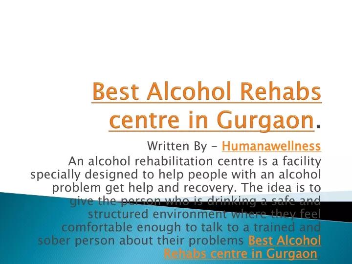 best alcohol rehabs centre in gurgaon